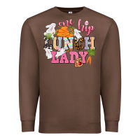 Chestnut One hip Lunch Lady Easter Day Premium Sweatshirt - CowGirlArtShop