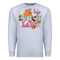 Heather Grey One hip Lunch Lady Easter Day Premium Sweatshirt - CowGirlArtShop