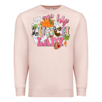 Pale Pink One hip Lunch Lady Easter Day Premium Sweatshirt - CowGirlArtShop