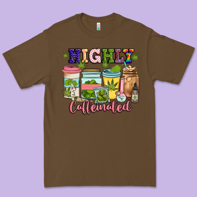 Highly Caffeinated Premium Tee Designed By Jahusdesignshop