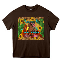 Chocolate Brown cowgirls just wanna have fun Heavy Core Tee - Artiststas