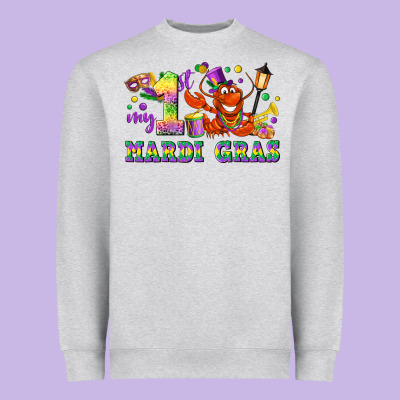 My First Mardi Gras Heavyweight Sweatshirt Designed By Lillyallendesigns