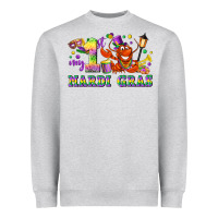 Heather Grey my first mardi gras Heavyweight Sweatshirt - LillyAllenDesigns