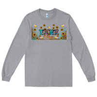 Heather Grey teacher vibes libbey glass Long Sleeve Tee - BundleAndBundleShop