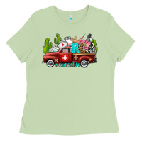 Matcha rca nurse truck with cactus Ladies Tee - AdoDesignShop
