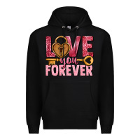 Black Love you forever Valentine's Day Premium Hoodie - HowdyJamesFarm