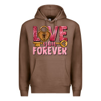 Chestnut Love you forever Valentine's Day Premium Hoodie - HowdyJamesFarm