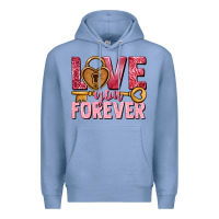Colony Blue Love you forever Valentine's Day Premium Hoodie - HowdyJamesFarm