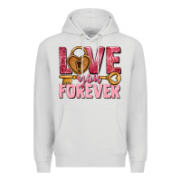 Dove Grey Love you forever Valentine's Day Premium Hoodie - HowdyJamesFarm