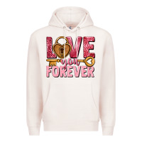 Pale Pink Love you forever Valentine's Day Premium Hoodie - HowdyJamesFarm