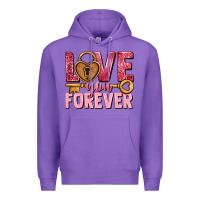Purple Love you forever Valentine's Day Premium Hoodie - HowdyJamesFarm