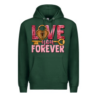 Sports Green Love you forever Valentine's Day Premium Hoodie - HowdyJamesFarm