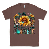 Chestnut with god all things are possible malias Classic Tee - MaliasSmallBusiness