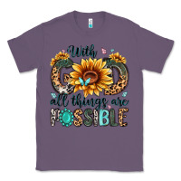 Lavender with god all things are possible malias Classic Tee - MaliasSmallBusiness