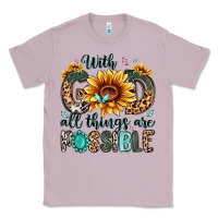 Lilac with god all things are possible malias Classic Tee - MaliasSmallBusiness