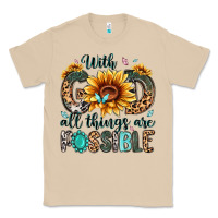 Mushroom with god all things are possible malias Classic Tee - MaliasSmallBusiness