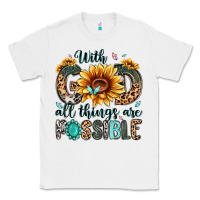 White with god all things are possible malias Classic Tee - MaliasSmallBusiness