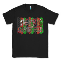 Black Merry Christmas Classic Tee - CowhideDigitalArt