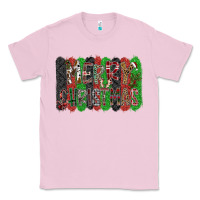 Bubblegum Pink Merry Christmas Classic Tee - CowhideDigitalArt