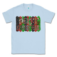 Dusty Blue Merry Christmas Classic Tee - CowhideDigitalArt