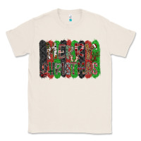 Natural Merry Christmas Classic Tee - CowhideDigitalArt