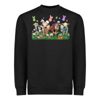 Black easter cow Heavyweight Sweatshirt - LillyAllenDesigns