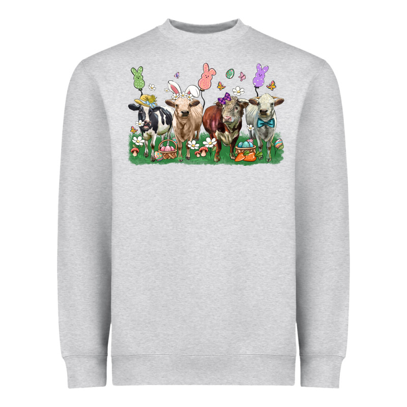 Easter Cow Heavyweight Sweatshirt by LillyAllenDesigns | Teevron