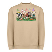 Mushroom easter cow Heavyweight Sweatshirt - LillyAllenDesigns