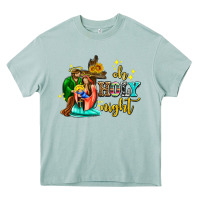 Oh Holy Night With Sunflower And Cross Heavy Core Tee | Teevron