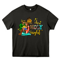 Asphalt oh holy night with sunflower and cross Heavy Core Tee - AdoDesignShop