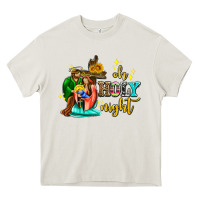 Cream oh holy night with sunflower and cross Heavy Core Tee - AdoDesignShop