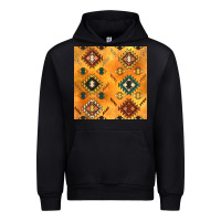 Black native american aztec seamless pattern 4 Urban Hoodie - BundleAndBundleShop