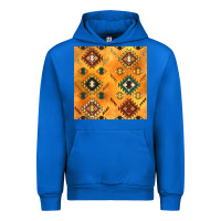 Cobalt native american aztec seamless pattern 4 Urban Hoodie - BundleAndBundleShop
