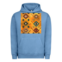 Pigment Pebble Blue native american aztec seamless pattern 4 Urban Hoodie - BundleAndBundleShop