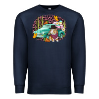 Navy Western rabbit Easter Day Premium Sweatshirt - CowGirlArtShop
