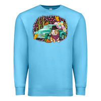 Ocean Blue Western rabbit Easter Day Premium Sweatshirt - CowGirlArtShop
