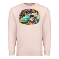 Pale Pink Western rabbit Easter Day Premium Sweatshirt - CowGirlArtShop