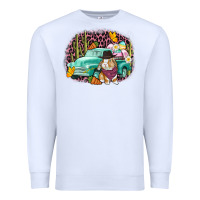 White Western rabbit Easter Day Premium Sweatshirt - CowGirlArtShop