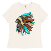 Bone indian headdress Ladies Tee - JahusDesignShop