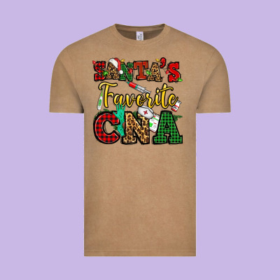 Santas Favorite Cna Christmas Vintage Tee Designed By Nancycooperartshop