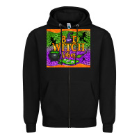 Black Bad witch vibes Zipper Hoodie - NancyCooperArtShop
