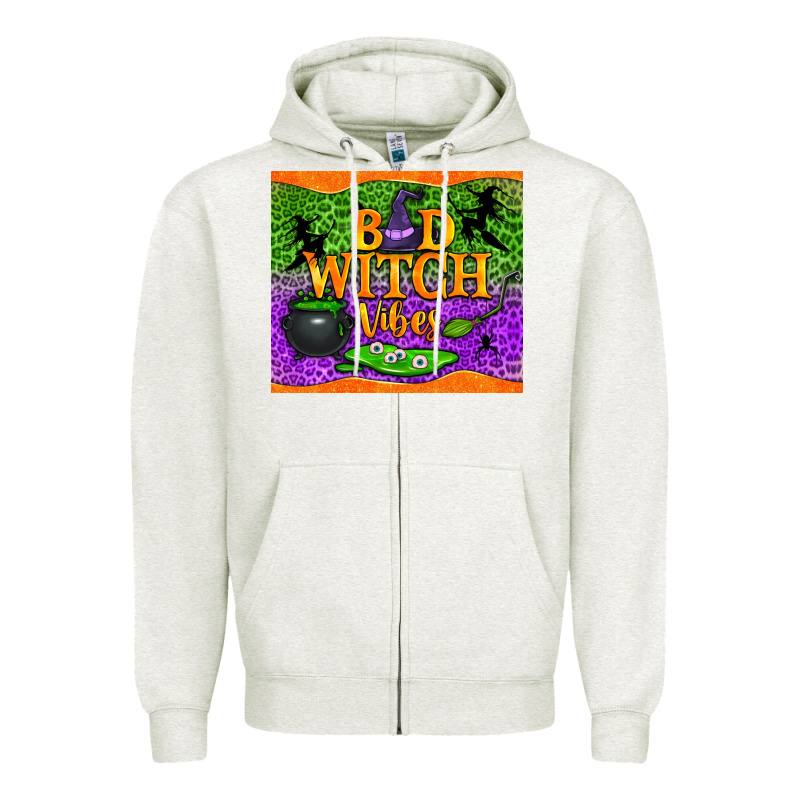 Bad Witch Vibes Zipper Hoodie by NancyCooperArtShop | Teevron