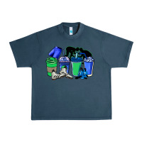 Midnight Navy wrestling coffee cups Urban Heavy Tee - NancyCooperArtShop