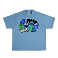 Pebble Blue wrestling coffee cups Urban Heavy Tee - NancyCooperArtShop
