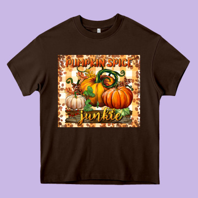 Pumpkin Spice Junkie Tumbler Heavy Core Tee Designed By Bundleandbundleshop