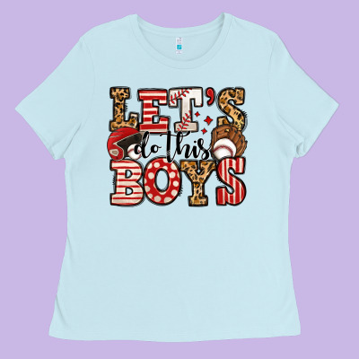 Let's Do This Boys Baseball Ladies Tee Designed By Jasminsmagicworld