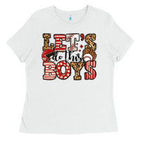 White let's do this boys baseball Ladies Tee - Jasminsmagicworld