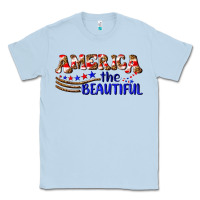Dusty Blue America the beautiful Classic Tee - NancyCooperArtShop