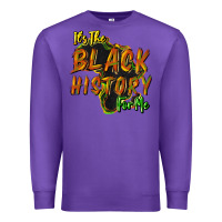 Purple It's the black history for me Premium Sweatshirt - HowdyJamesFarm