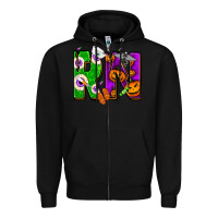 Black Halloween RN Registered Nurse Zipper Hoodie - NancyCooperArtShop